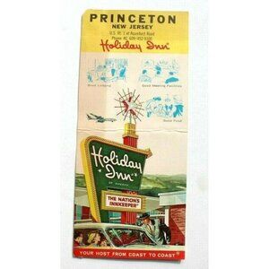 Vintage 1950s Holiday Inn Princeton New Jersey Information Brochure